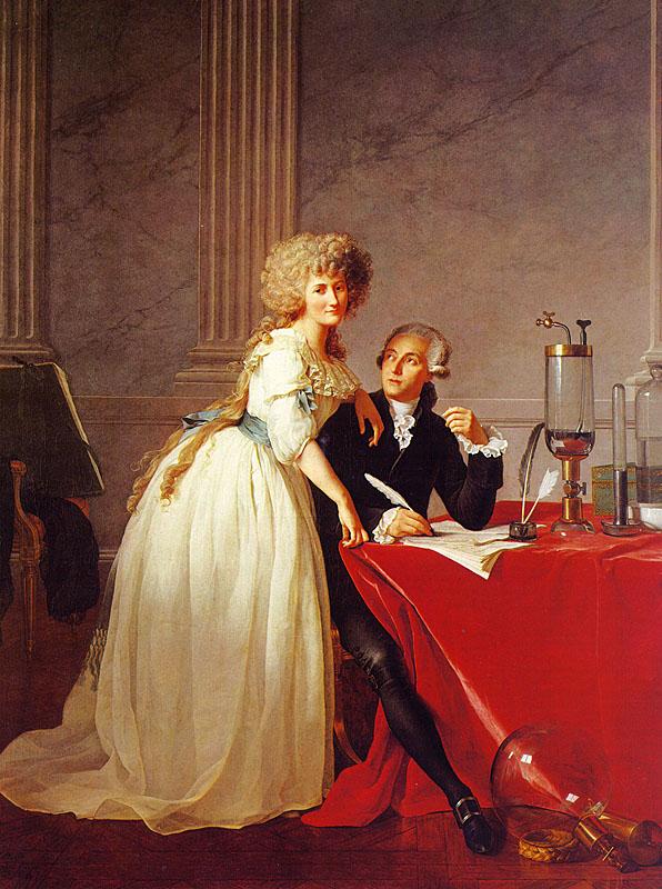 Jacques-Louis David Portrait of Monsieur Lavoisier and His Wife oil painting image
